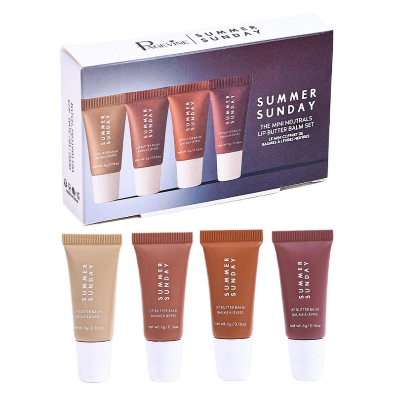 SMT Whitelist Lip Balm Set, Moisturizing & Hydrating, Mirror-Finish Lip Balm, Vanilla Pink, Sugar Coffee Cake Scent, Transparent, Oil-Control Makeup
